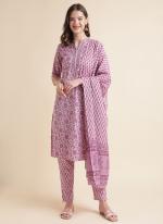 Cotton Pink Traditional Wear Digital Printed Readymade Salwaar Suit